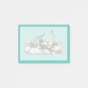 Hadrosaurus Relaxing in a Jacuzzi. Post-it Block