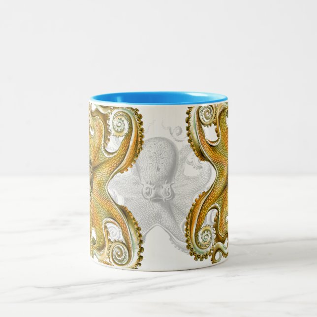 Haeckel jätte- bläckfiskmugg Två-Tonad mugg (Center)