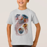 Haeckel manet t shirt<br><div class="desc">VintageHaeckel illustration av olika typer av maneten</div>