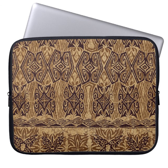 Haena Beach Hawaiian Primitive Neoprene Wetdräe Laptop Sleeve (Framsidan)