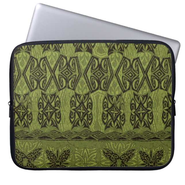 Haena Beach Hawaiian Primitive Neoprene Wetdräe Laptop Sleeve (Framsidan)