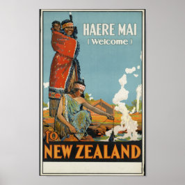 Haere Mai Välkommen till Nya Zeelands återresekons Poster