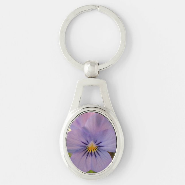 Haetzlern Ovalt Silverfärgad Nyckelring (Framsidan)