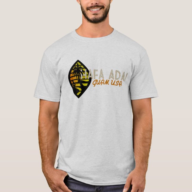 Hafa Adai Guam vintageutslagsplats Tee Shirt (Framsida)