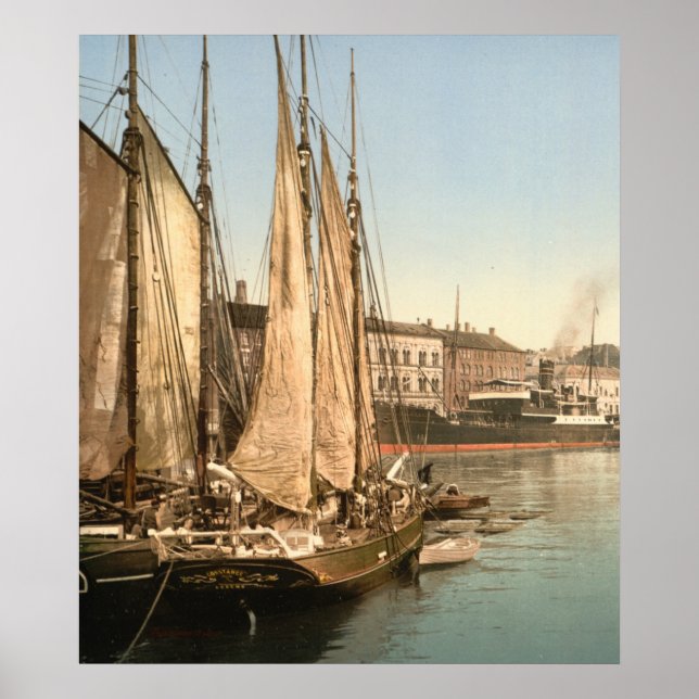 Hafenstrasse of Köpenhamn, Danmark Poster (Framsidan)