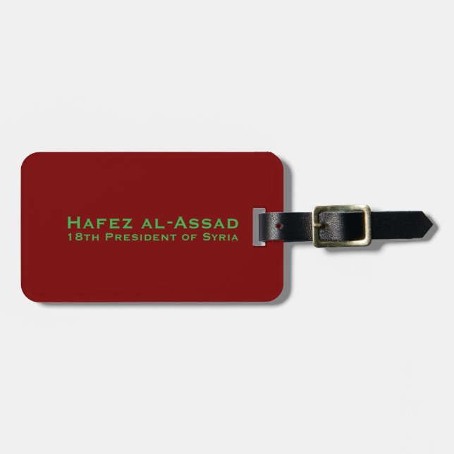 Hafez al-Assad, Arabrepubliken Syriens president Bagagebricka (Horisontell Framsida)