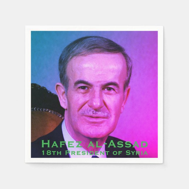 Hafez al-Assad, Arabrepubliken Syriens president Pappersservett (Framsidan)