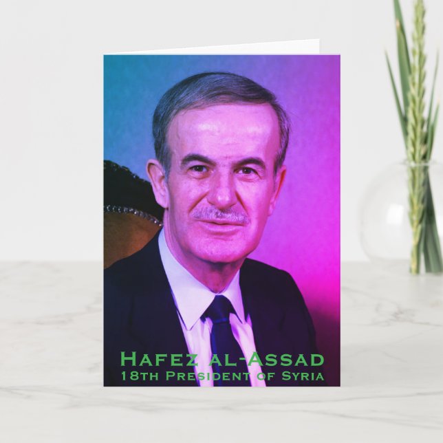 Hafez al-Assad, Arabrepubliken Syriens president Tack Kort (Framsida)