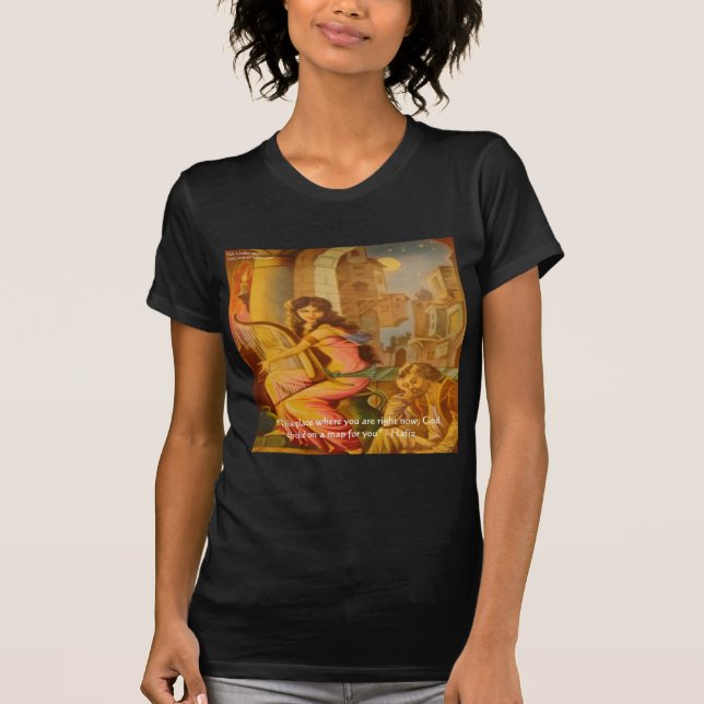 Hafiz "Guds cirkel" visdomsord Tee Shirt (Framsida)