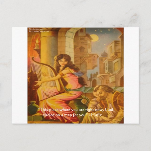 Hafiz "Guds cirkel" Visdomsord Vykort (Framsida)