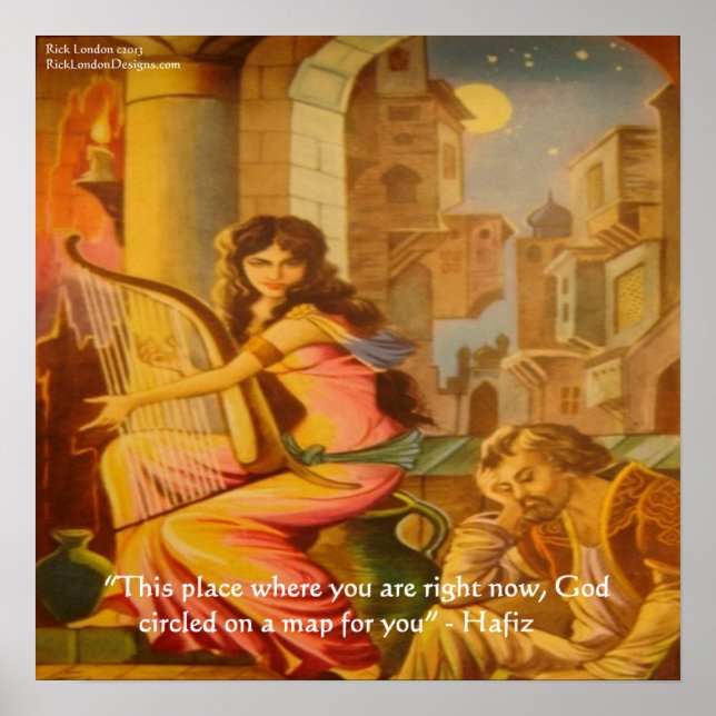 Hafiz "Guds cirkel" Wisdom Quote Poster (Framsidan)