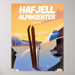 Hafjell alpinsenter Norge vacker skidposter. Poster