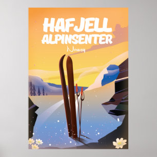 Hafjell alpinsenter Norge vacker skidposter. Poster