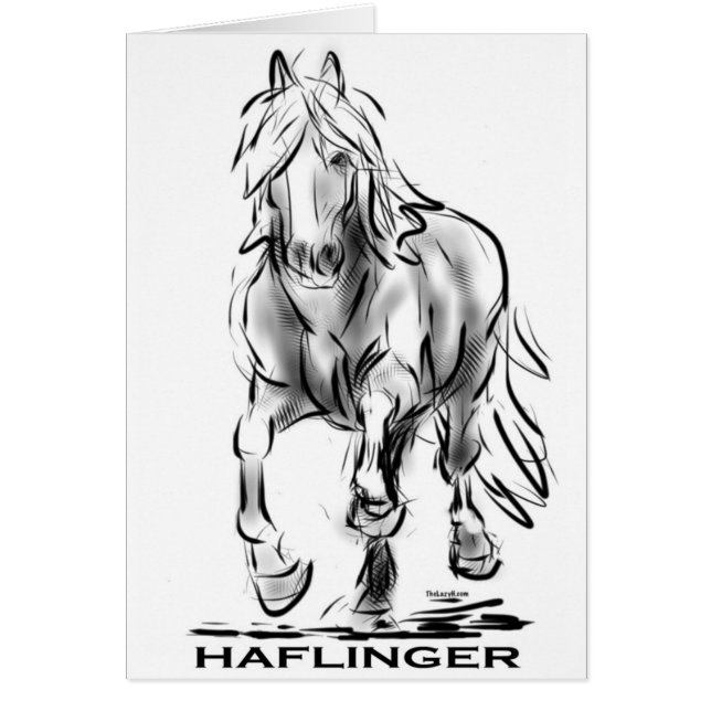 Haflinger Hälsningskort (Framsidan)
