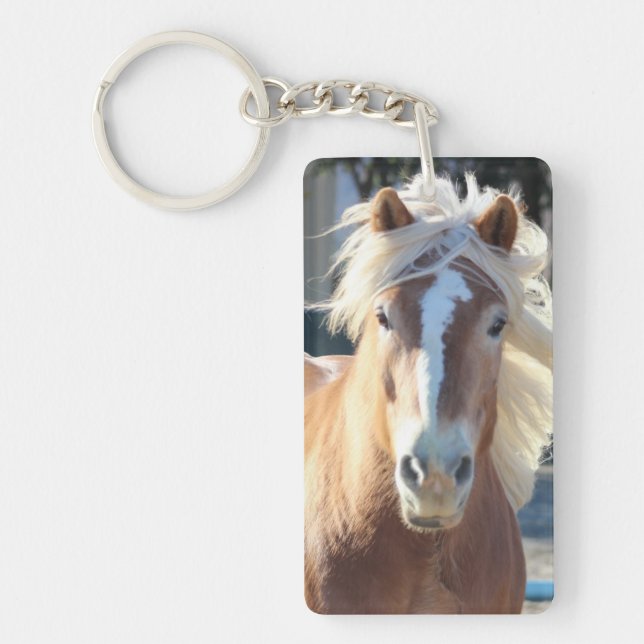 Haflinger häst nyckelring (Framsidan)