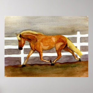 Haflinger hästporträtt poster