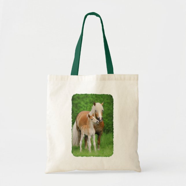 Haflinger Horse Cute Baby Foal Kiss Morsa Pony Pho Tygkasse (Framsidan)