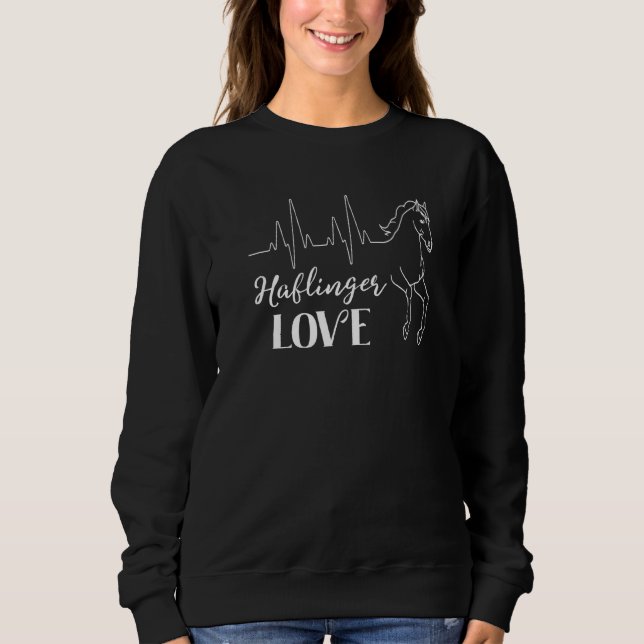 Haflinger Horse Heartslag T Shirt (Framsida)
