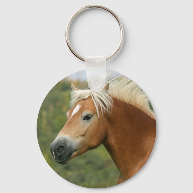 Haflinger Horse Keychain Nyckelring (Framsida)