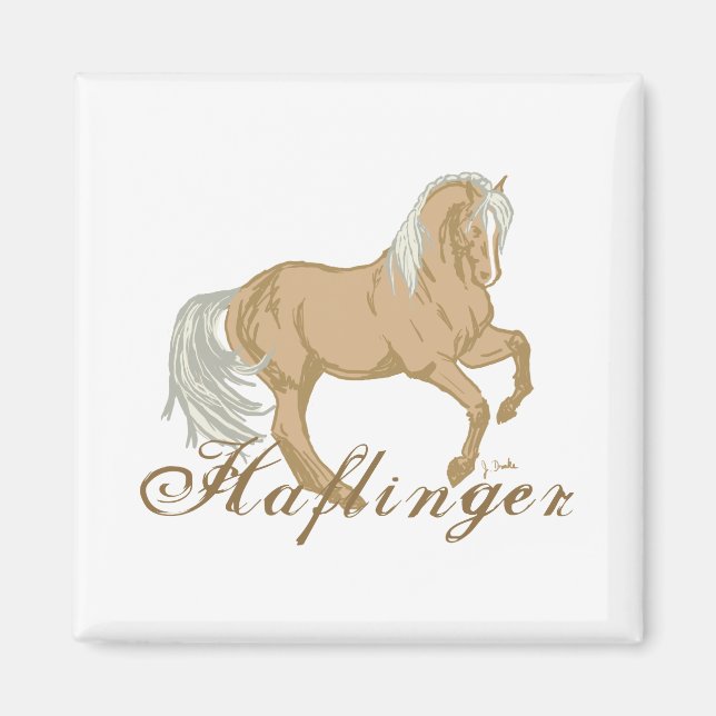 Haflinger Horse Magnet (Framsidan)