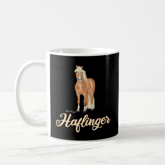 Haflinger Horse Rider Haffi Motif Kaffemugg (Vänster)