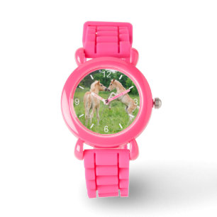 Haflinger Horses Cute Foals Funny Fotoskylt Armbandsur