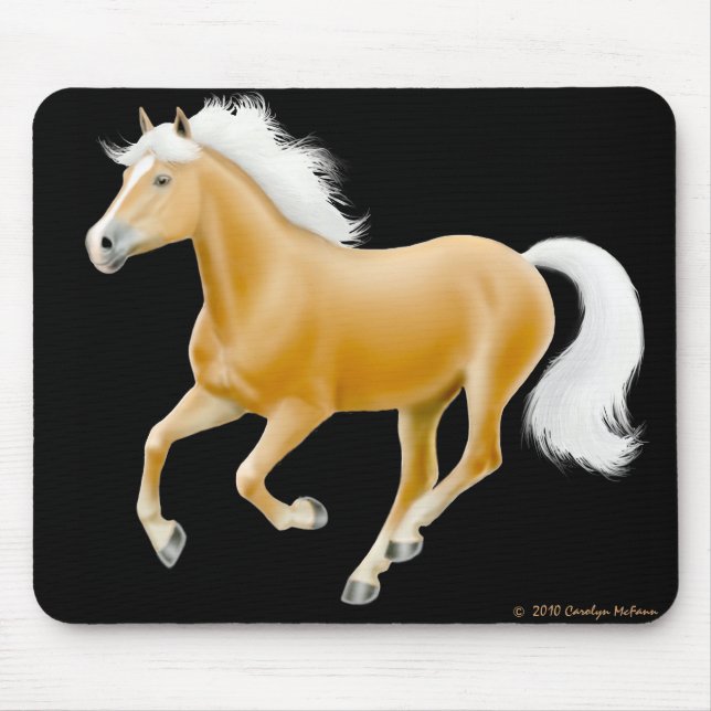 Haflinger Palominohäst Mousepad Musmatta (Framsidan)
