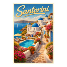 Häftande Santorini - Vintage Resaffisch