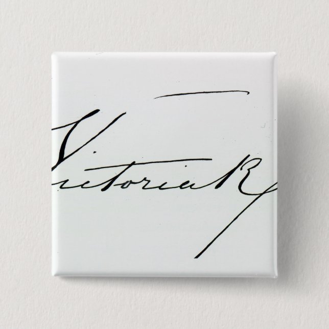 Häfte av drottningen Victoria (skriva och bläck på Knapp (Framsida)