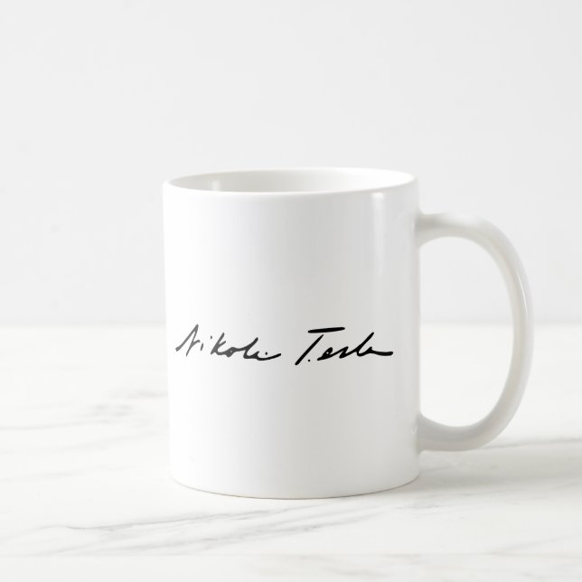 Häfte av elektricitetssnille Nikola Tesla Kaffemugg (Höger)