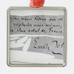 Häfte av Emile Zola Julgransprydnad Metall