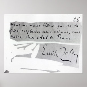 Häfte av Emile Zola Poster