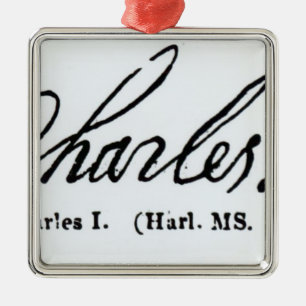 Häfte av kungen Charles mig Julgransprydnad Metall