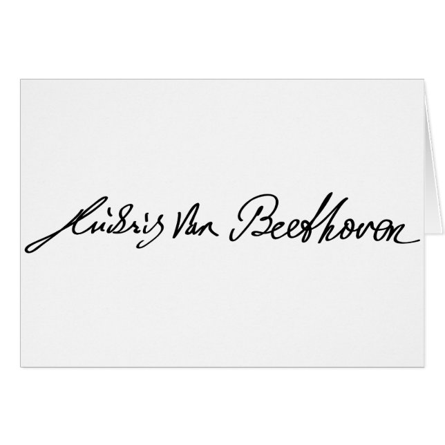 Häfte av musiker Ludwig Van Beethoven Hälsningskort (Framsidan Horizontal)