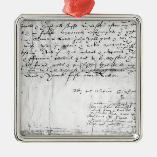 Häfte av William Shakespeare, 1616 Julgransprydnad Metall