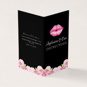 Häfte för Lipsense applikationanvisningar Visitkort