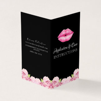 Häfte för Lipsense applikationanvisningar Visitkort