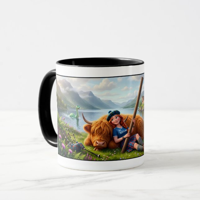 Häftig 3D Skottland Nessie Mugg (Framsida vänster)