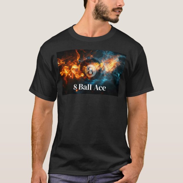Häftig 8 Ball Biljard Spel Dag Mäns  T Shirt (Framsida)