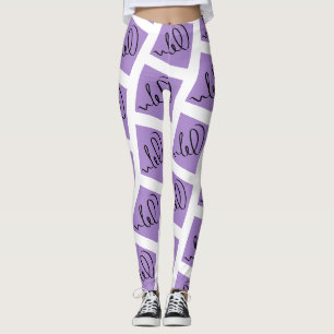 Häftig Abstrakt Konst Skriv Ut Skrivna Leggings