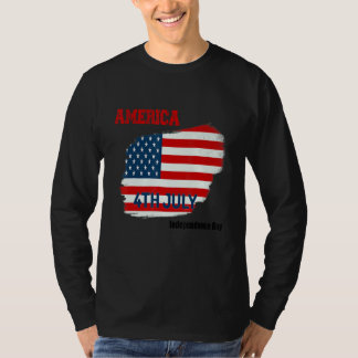 Häftig amerikansk självständighetsdag 4 juli USA p T Shirt