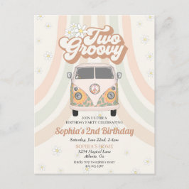 Häftig andra födelsedag, inbjudan med 70-tals retr