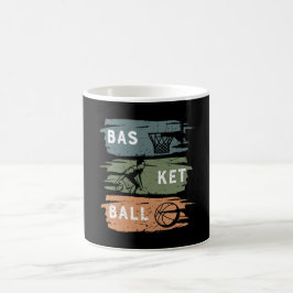 Häftig basketdesign med 3 färger kaffemugg