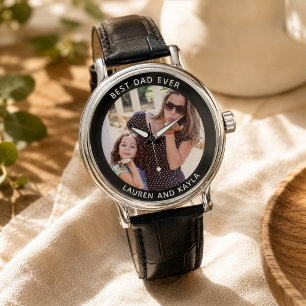 Häftig BÄSTA PAPPA NÅGONSIN Modern fadersdagsfoto Armbandsur