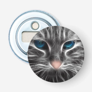 Häftig blåögd kattansikte flasköppnare