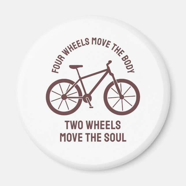 Häftig cykeldesign - två hjul rör själen magnet (Framsidan)