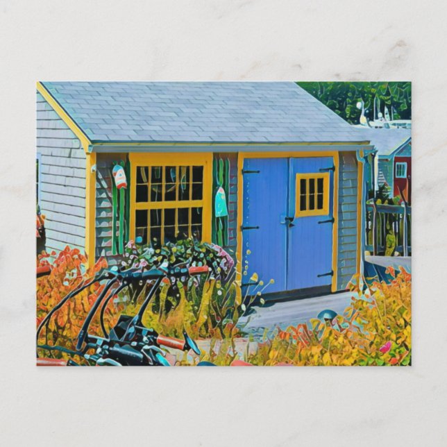 Häftig cyklingsmålning vykort (Framsida)