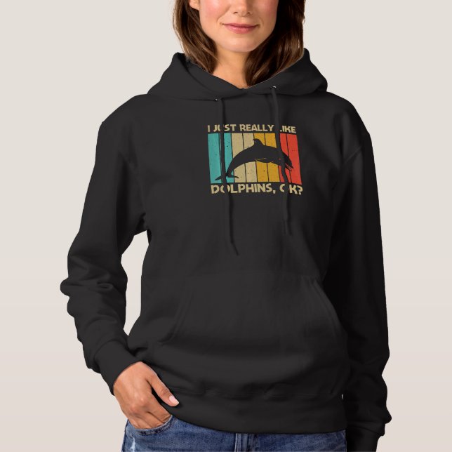 Häftig Delfin För Män Kvinnor Delfiner Vitval Val  T Shirt (Framsida)