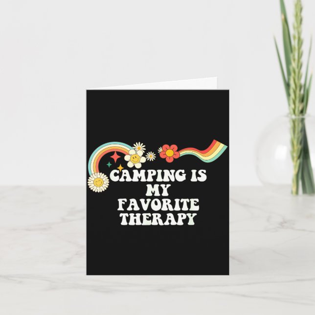 Häftig funky citat camping är min favorit terapi kort (Framsida)
