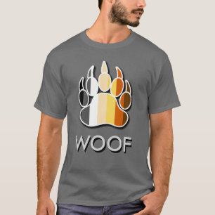 Häftig Gay Bear Pride Flagga Björn Tass WOOF Tee Shirt